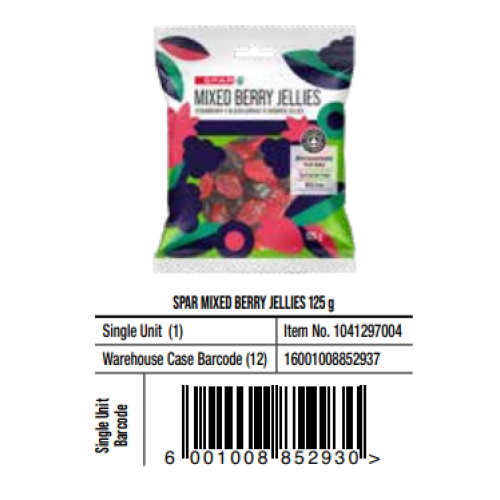 SPAR MIXED BERRIES 125Gx12 (RF)